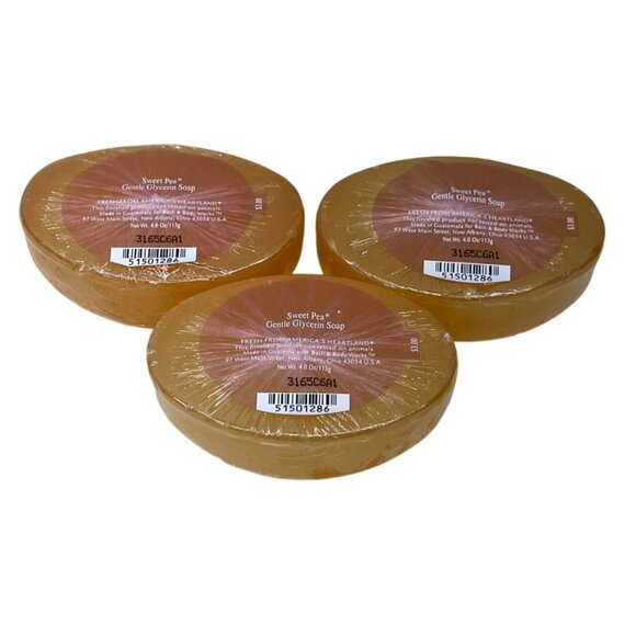 3 Bars Bath & Body Works Sweet Pea Gentle Glycerin Soap Sealed - Picture 1 of 3